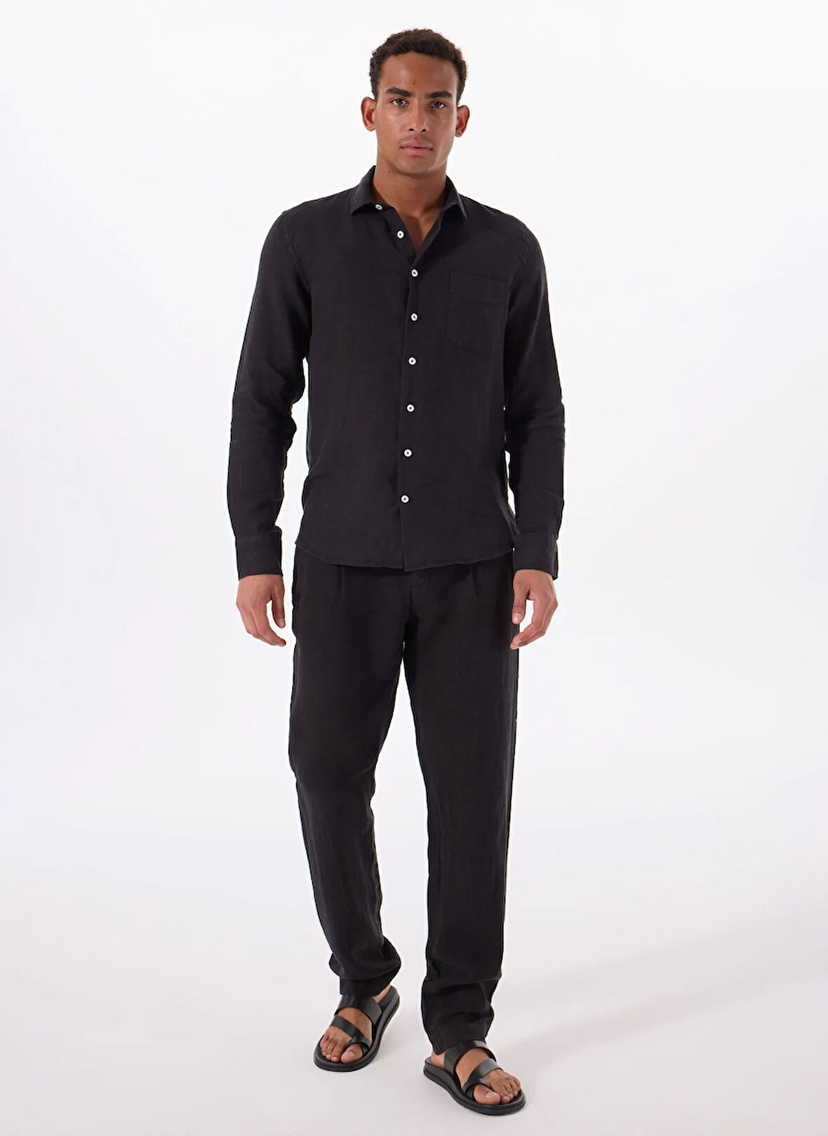Mr. Mood Lastikli Bel Normal Paça Standart Siyah Erkek Pantolon MR ROG PANTS