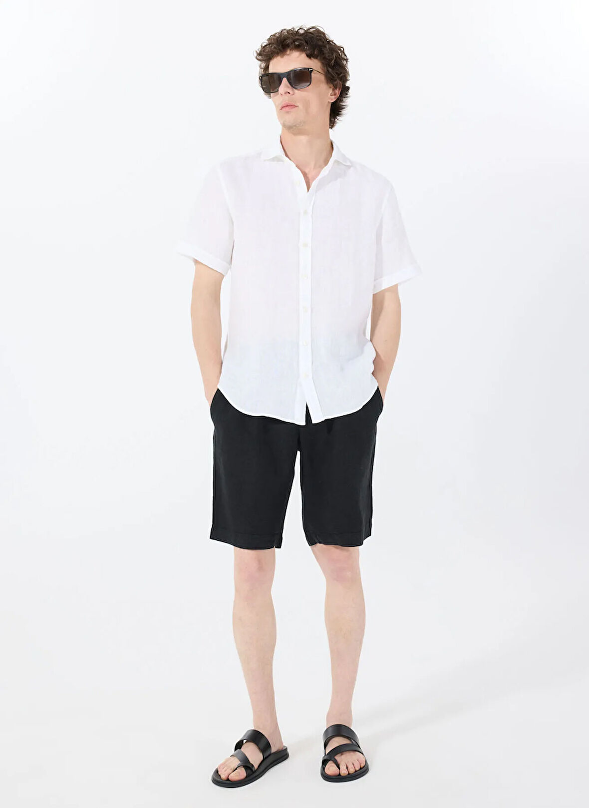 Mr. Mood Lastikli Bel Standart Siyah Erkek Bermuda Şort MR ROG SHORT