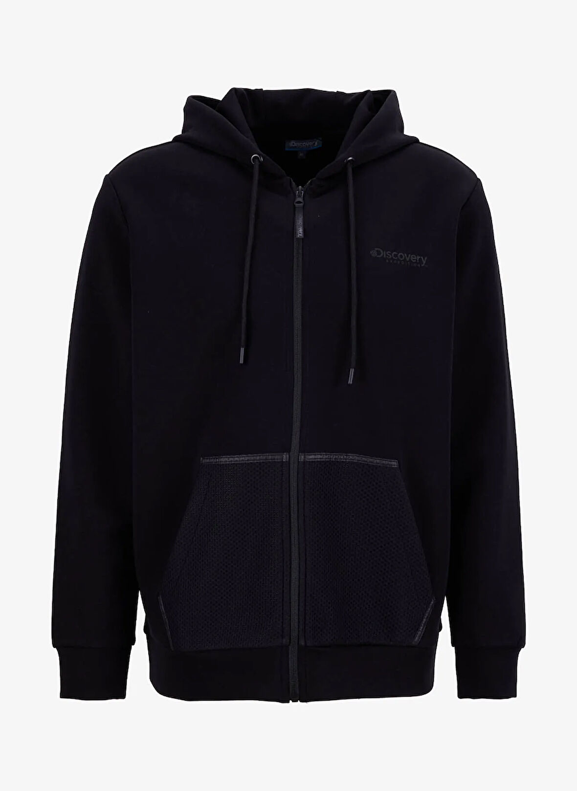 Discovery Expedition D5WM-SWT3998 Siyah Kapüşon Yaka Relaxed Düz Erkek Sweatshırt