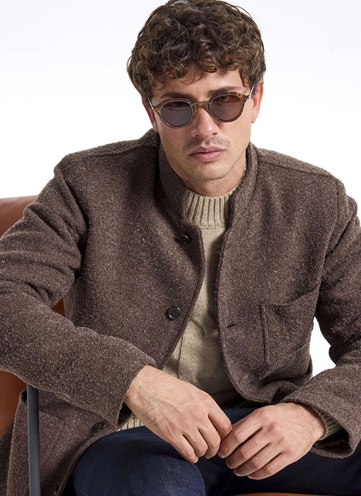 Fabrika Slim Fit Kahve Erkek Düz Ceket F5WM-CKT 2891