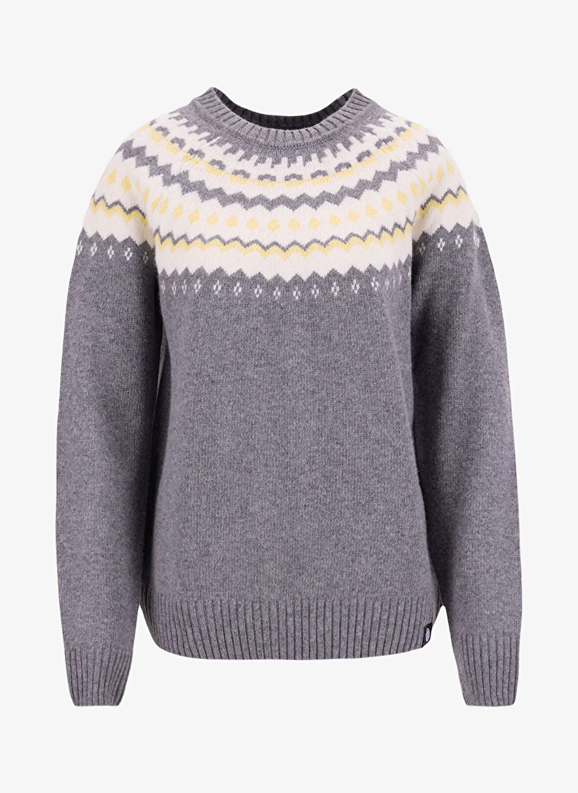 Discovery Expedition D5WL-KZK3551 Antrasit Yüksek Yaka Relaxed Örgü Desenli Kadın Kazak