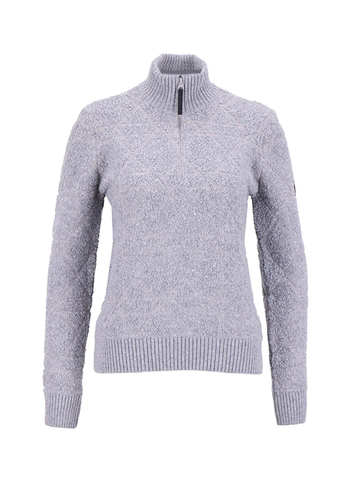 Discovery Expedition D5WL-KZK3558 Gri Bisiklet Yaka Relaxed Örgü Desenli Kadın Kazak