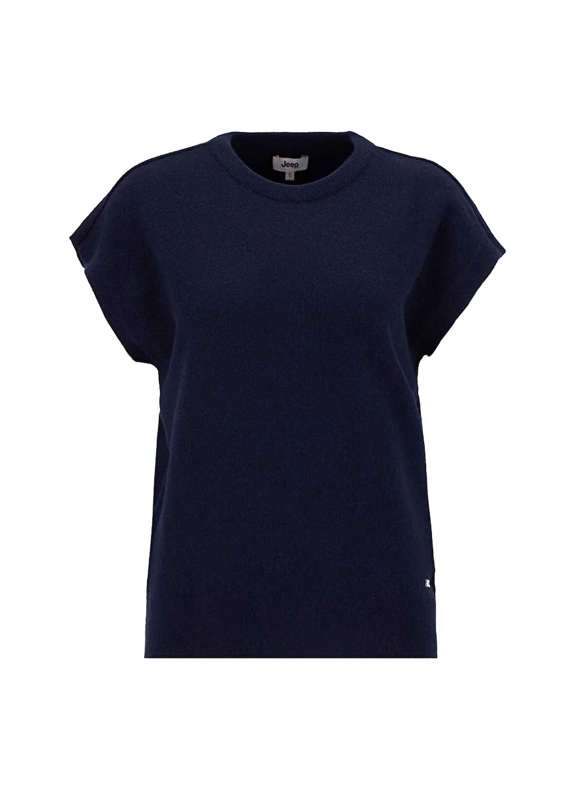 Jeep Bisiklet Yaka Relaxed Düz Lacivert Kazak Kadın J5WL-KZK7118