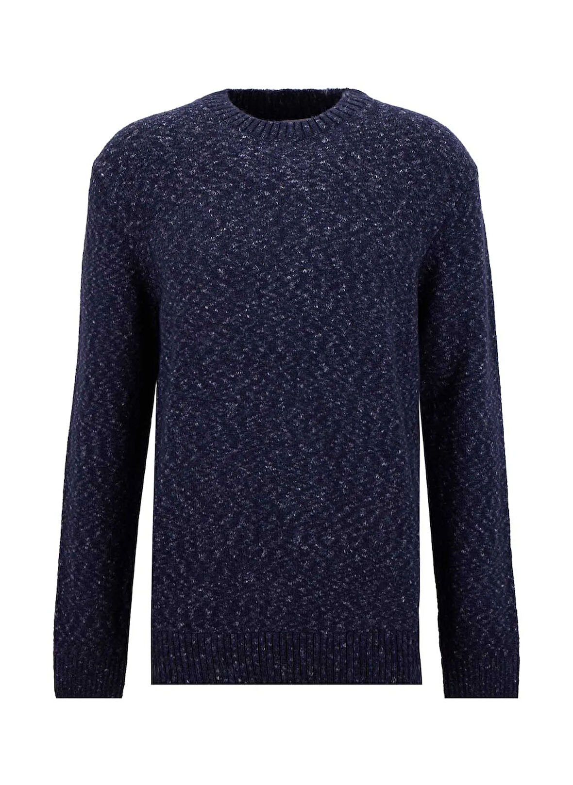 Jeep Bisiklet Yaka Relaxed Düz Örgü Desenli Lacivert Erkek Kazak J5WM-KZK7867