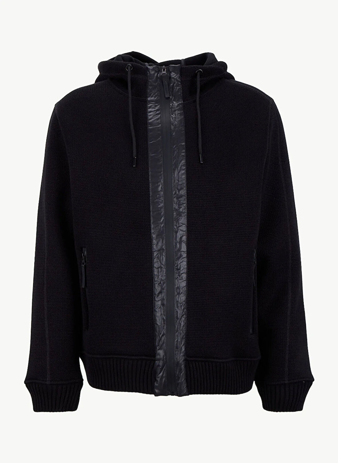 Discovery Expedition D5WM-HRK3788 Siyah Relaxed Örgü Desenli Erkek Hırka