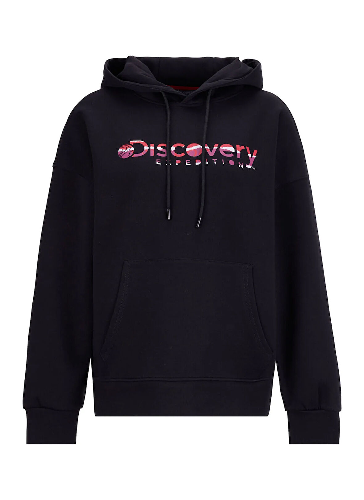 Discovery Expedition D5WL-SWT3577 Siyah Kapüşon Yaka Oversize Baskılı Kadın Sweatshırt