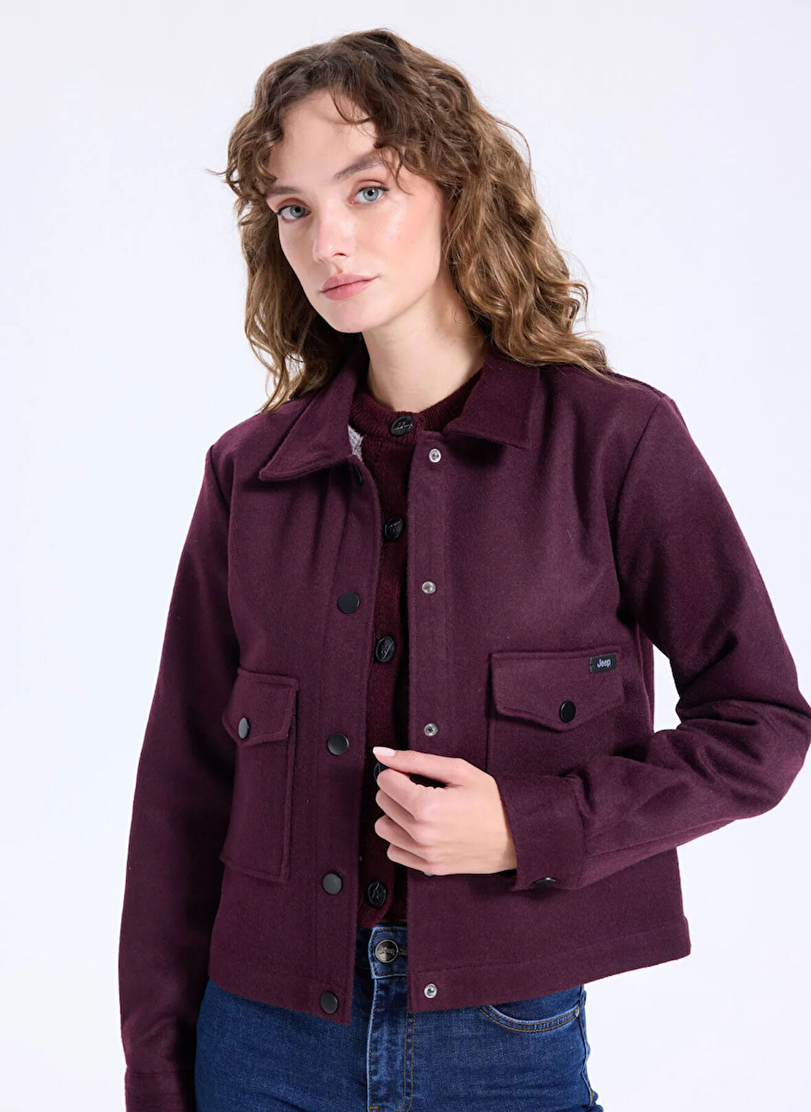 Jeep Relaxed Mürdüm Kadın Ceket J5WL-CKT7066