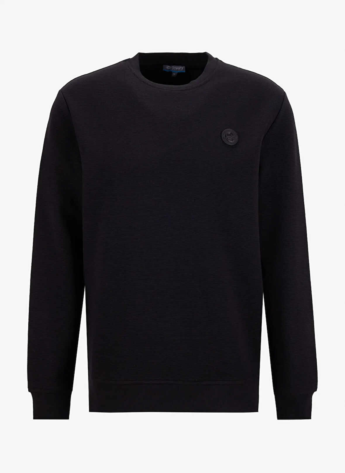 Discovery Expedition D5WM-SWT3987 Siyah Bisiklet Yaka Relaxed Düz Erkek Sweatshırt