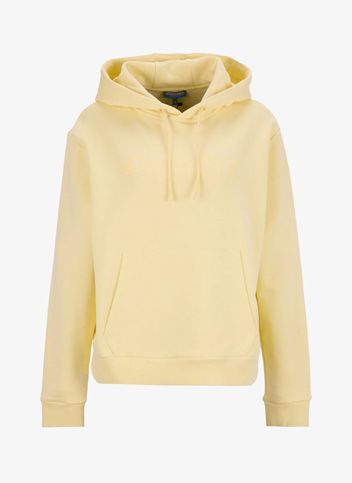 Discovery Expedition D5WL-SWT3570 Açık Sarı Kapüşon Yaka Relaxed Baskılı Kadın Sweatshırt