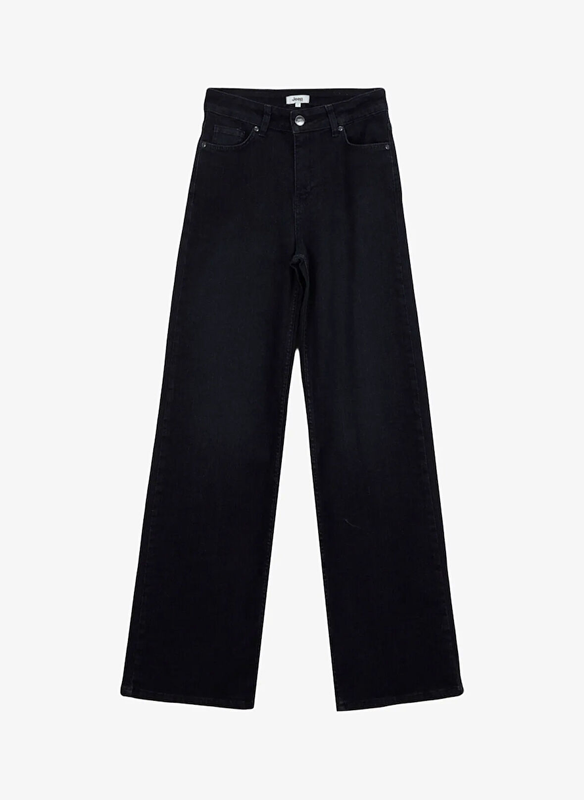 Jeep Yüksek Bel Bol Paça Flare Siyah Kadın Denim Pantolon J5WL-PNT7068