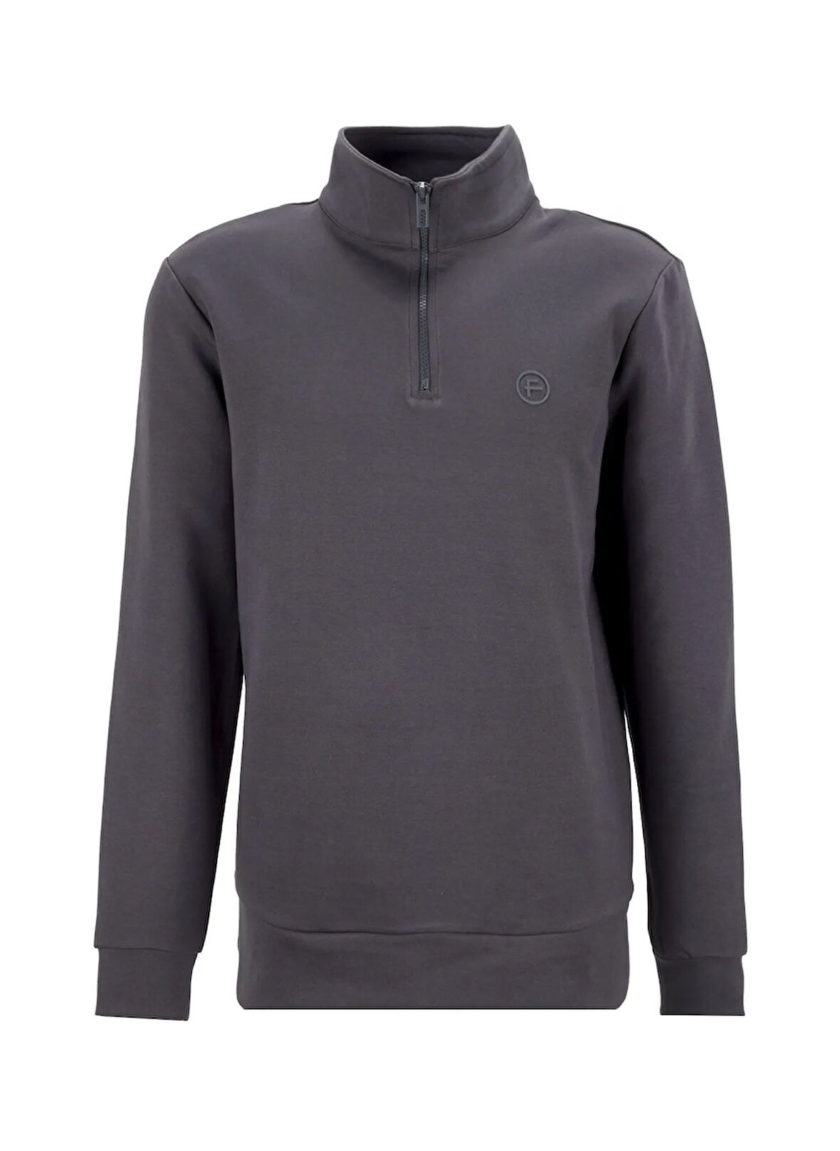 Fabrika Bato Yaka Düz Antrasit Erkek Sweatshırt FC4WM-SWT 2233.