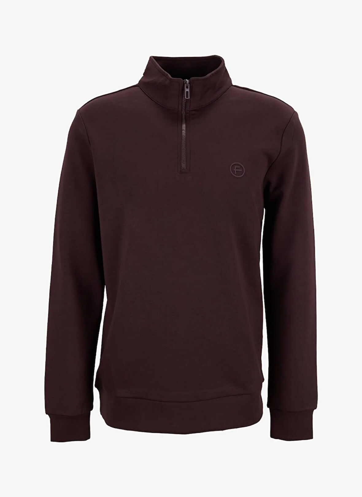 Fabrika Bato Yaka Düz Kahve Erkek Sweatshırt FC4WM-SWT 2233.