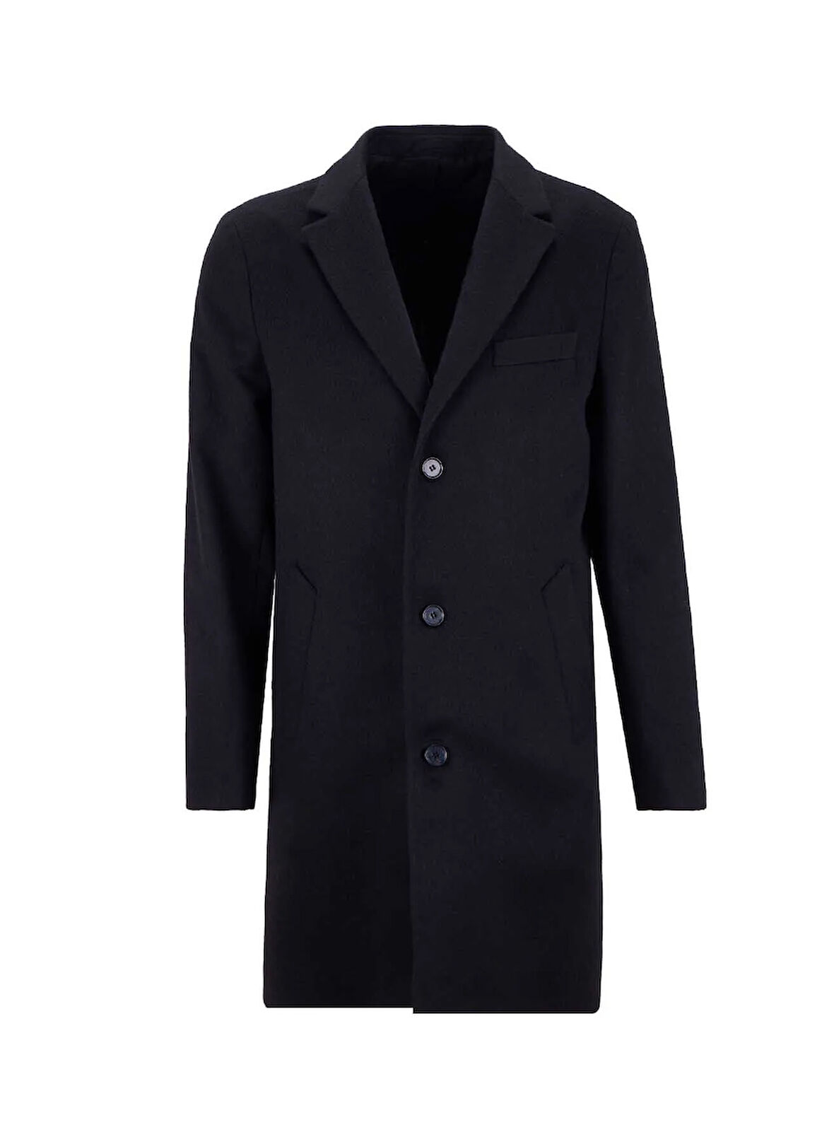 Fabrika Siyah Erkek Palto F5WM-PLT 2895