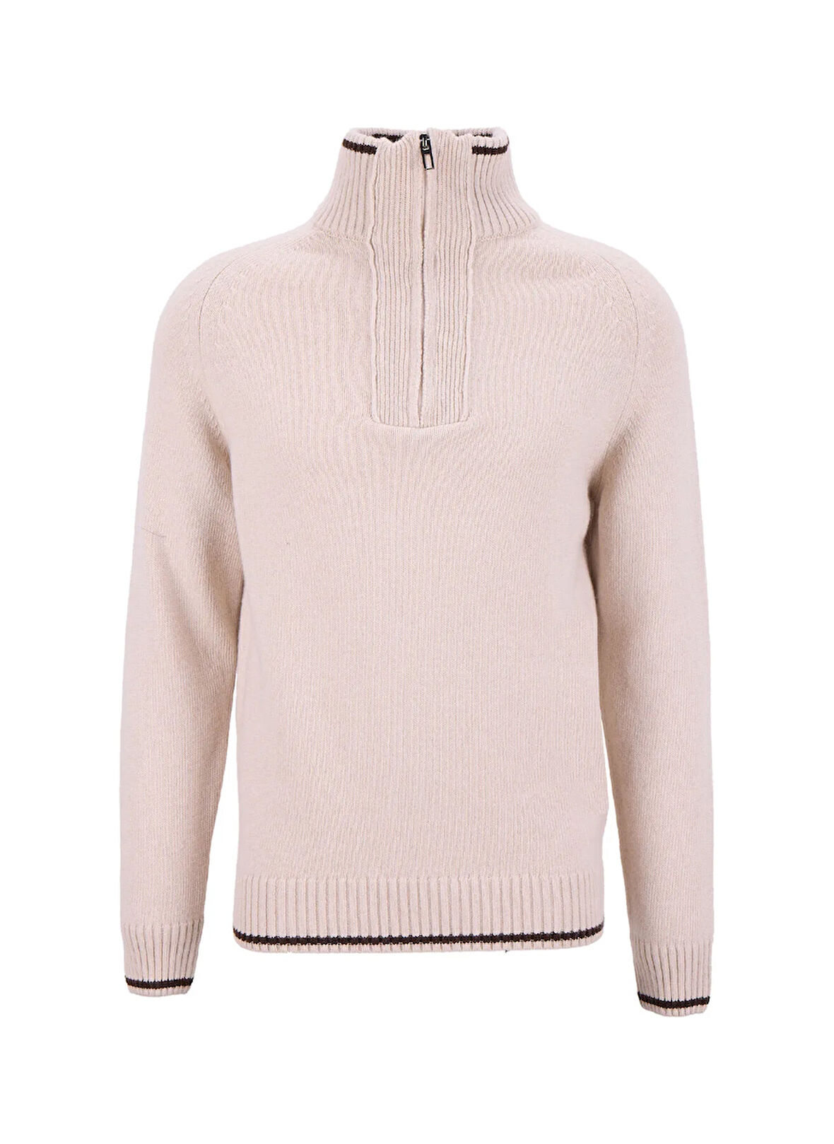 Fabrika Bato Yaka Slim Fit Düz Taş Erkek Kazak F5WM-KZK 2523