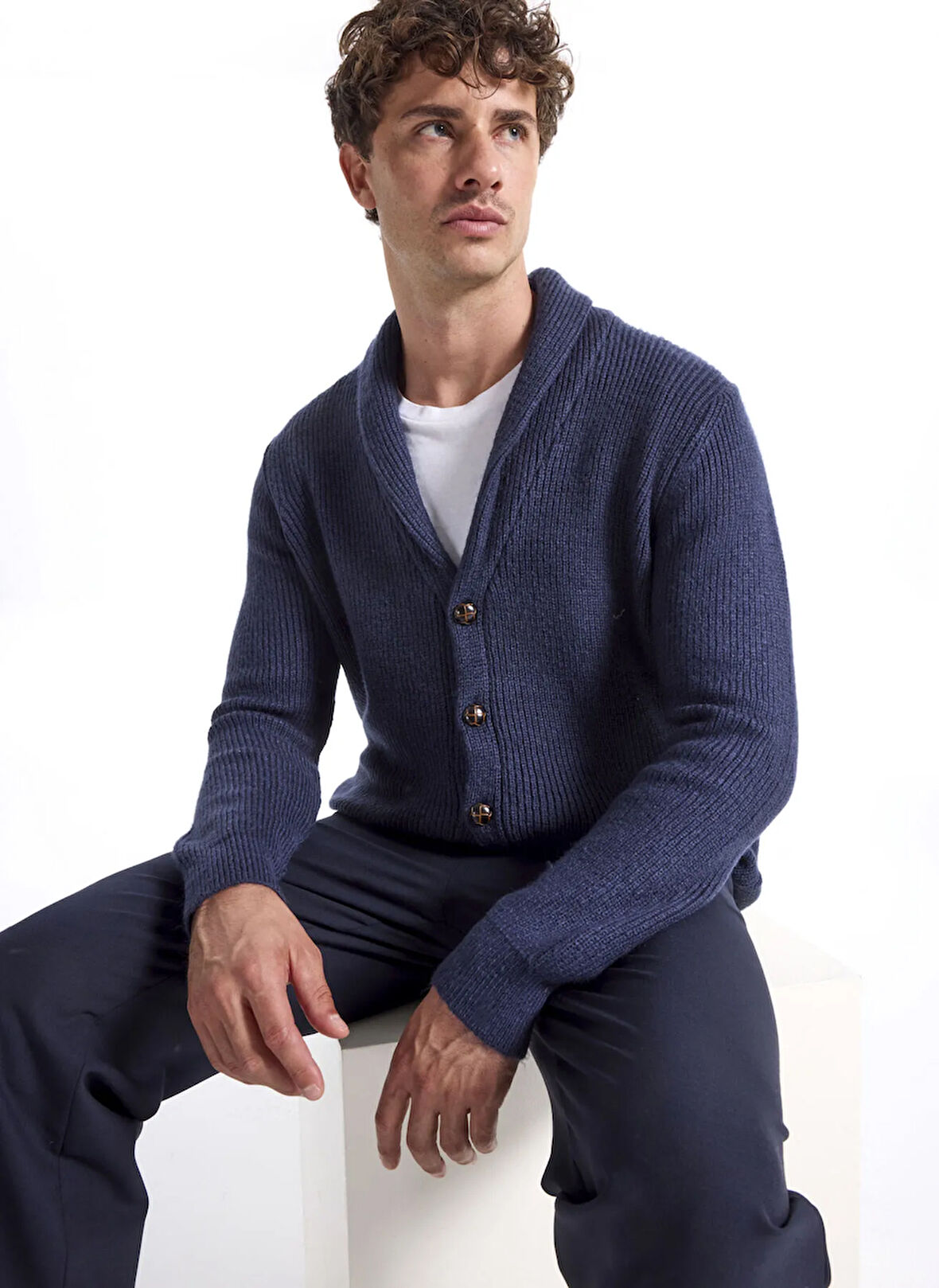 Fabrika Lacivert Erkek Hırka F5WM-HRK 2267