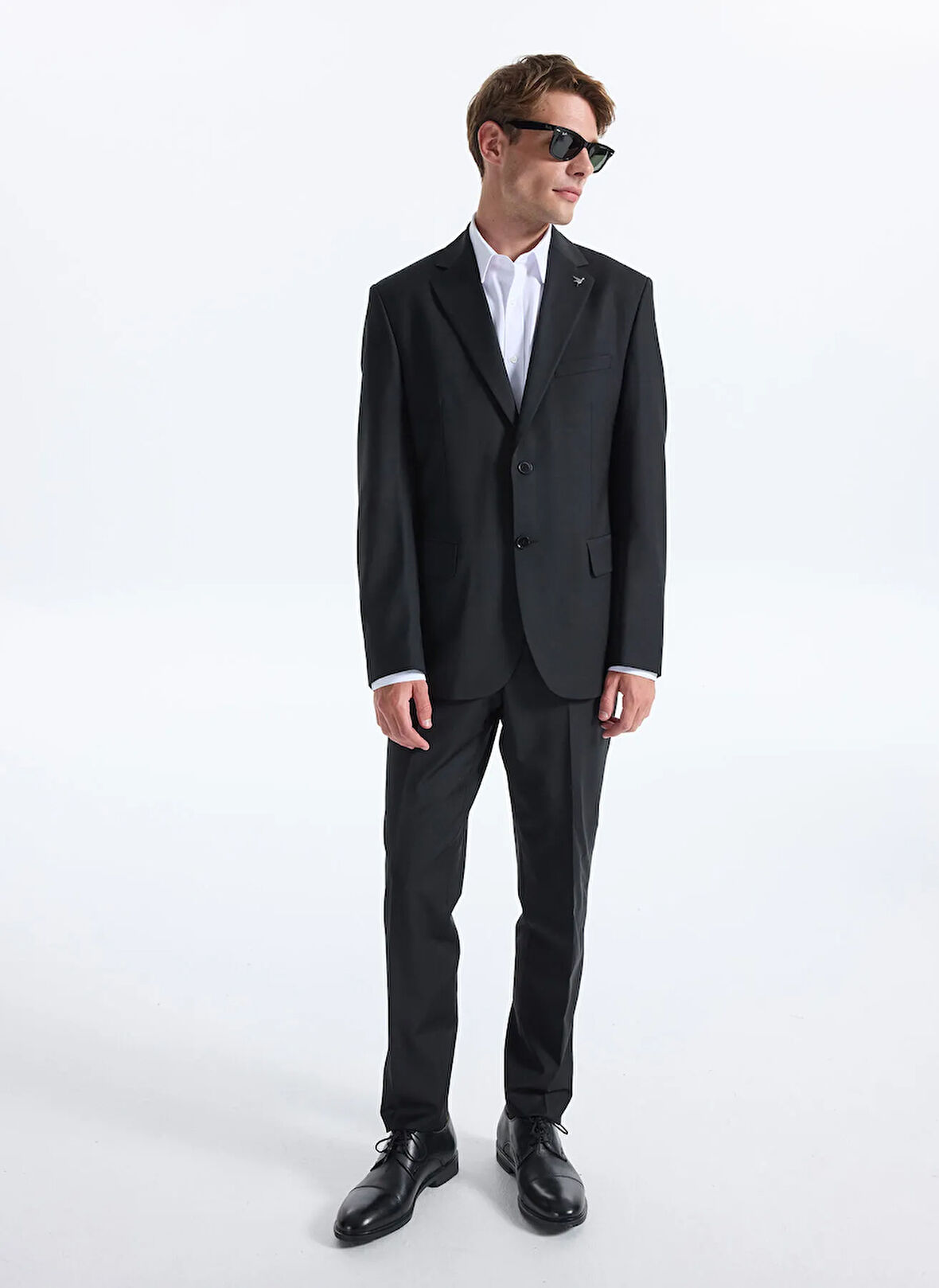 Fabrika Normal Bel Slim Fit Siyah Erkek Takım Elbise OXFORD- P- B- CITY