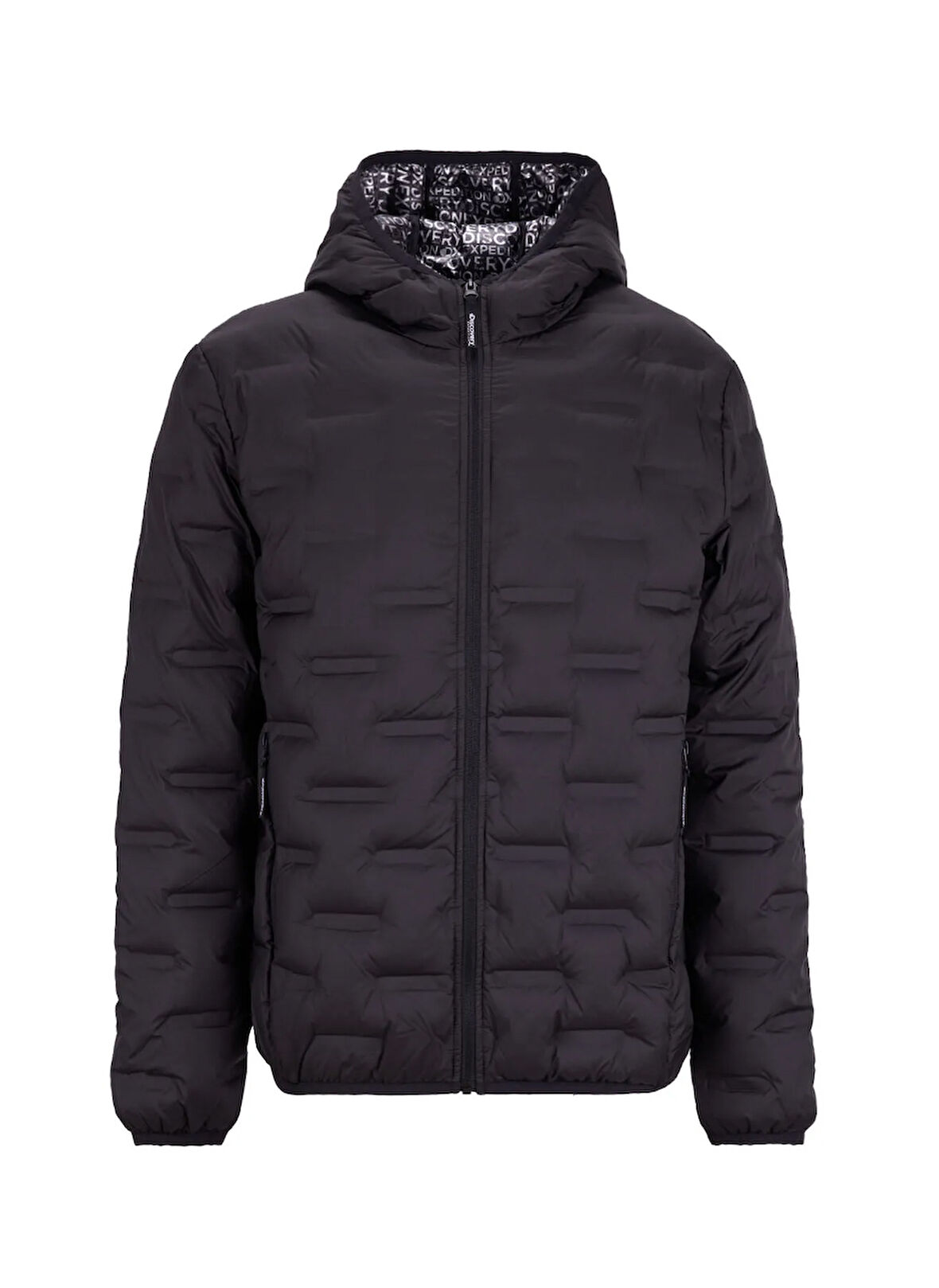 Discovery Expedition D5WM-MNT3730 Siyah Kapüşon Yaka Basic Kapitone Erkek Şişme Mont