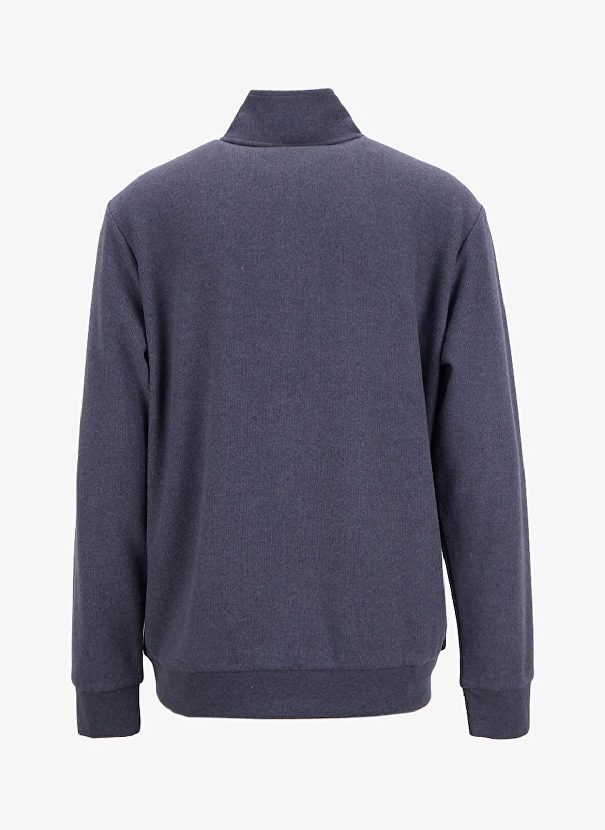 Limon Bato Yaka Düz Örgü Desenli Gri Erkek Sweatshırt MML5WM-SWT9517