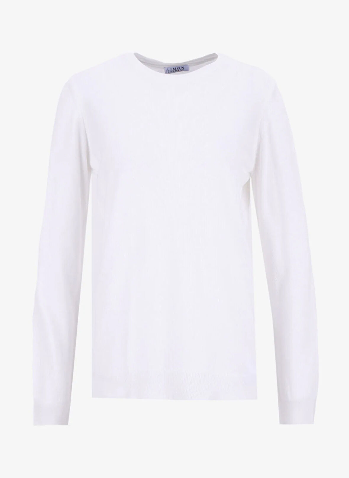 Limon Bisiklet Yaka Slim Fit Düz Ekru Kazak Kadın ML5WL-KZK-9002