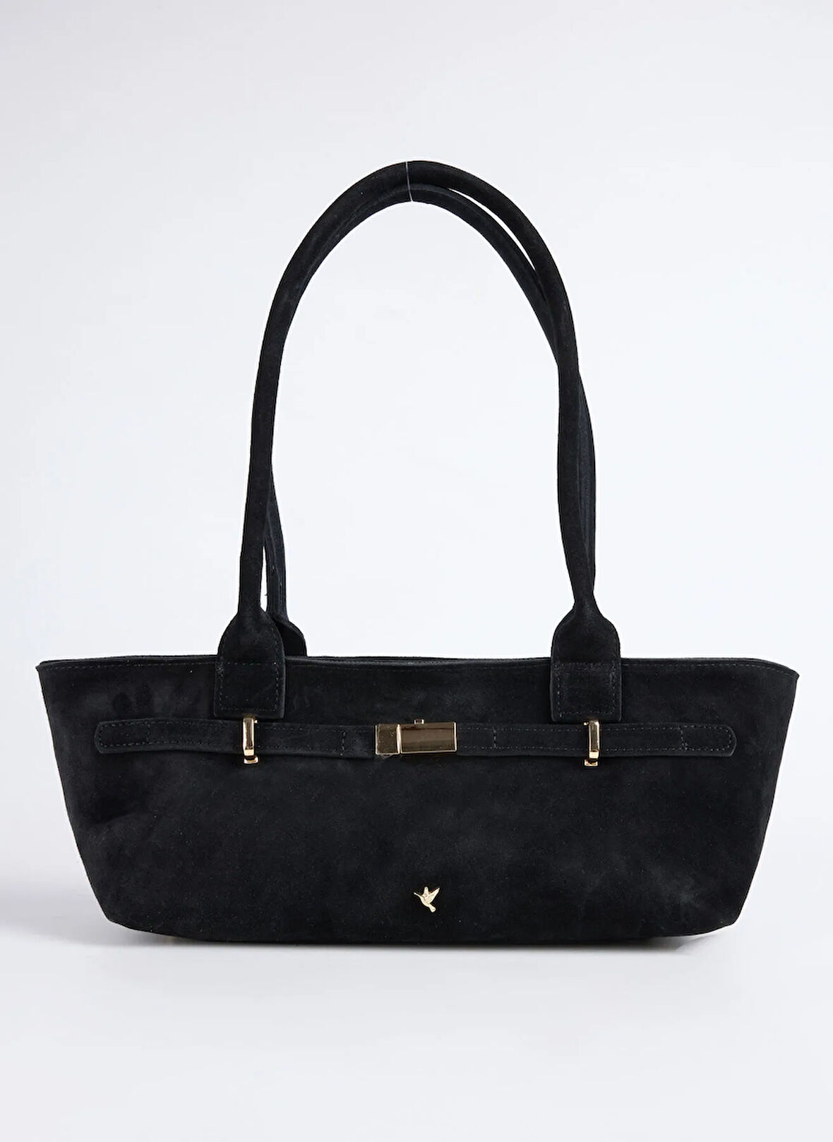 Fabrika Deri Siyah Kadın Omuz Çantası AVY-BAIRD