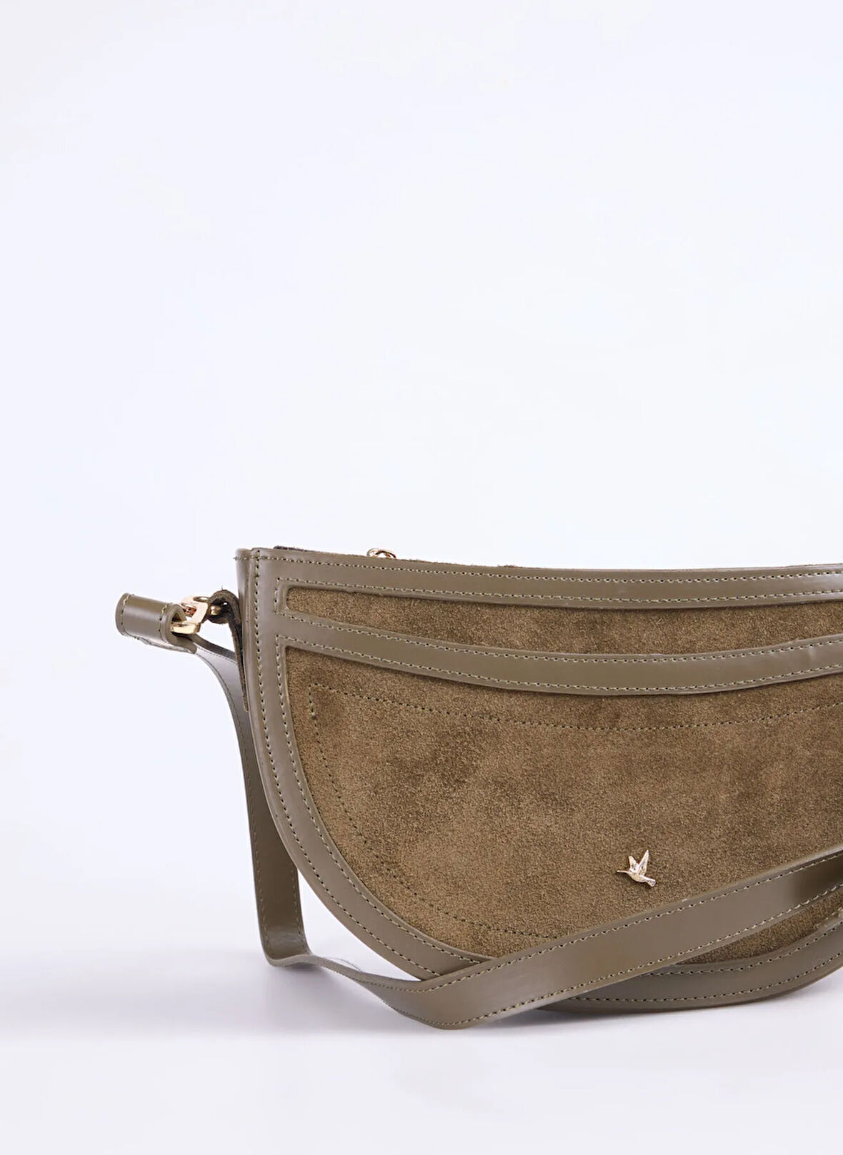 Fabrika Süet Haki Kadın Çapraz Çanta HERA-GANDER