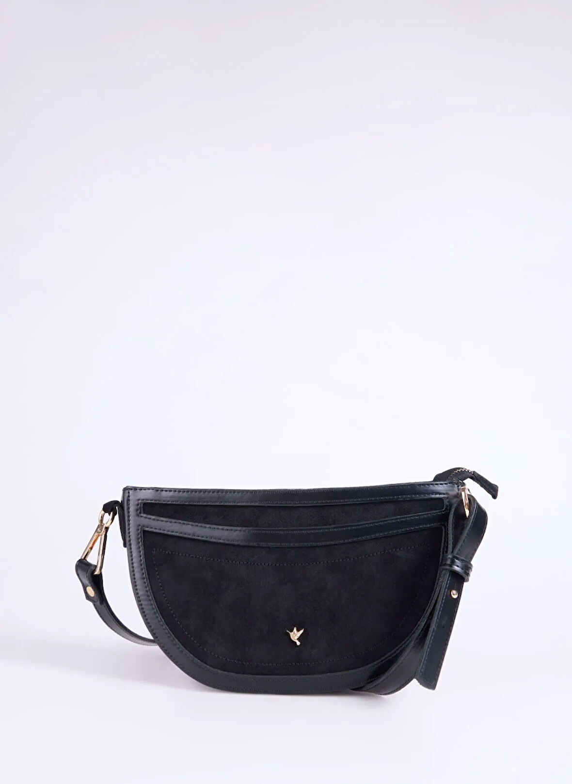 Fabrika Süet Siyah Kadın Çapraz Çanta HERA-GANDER