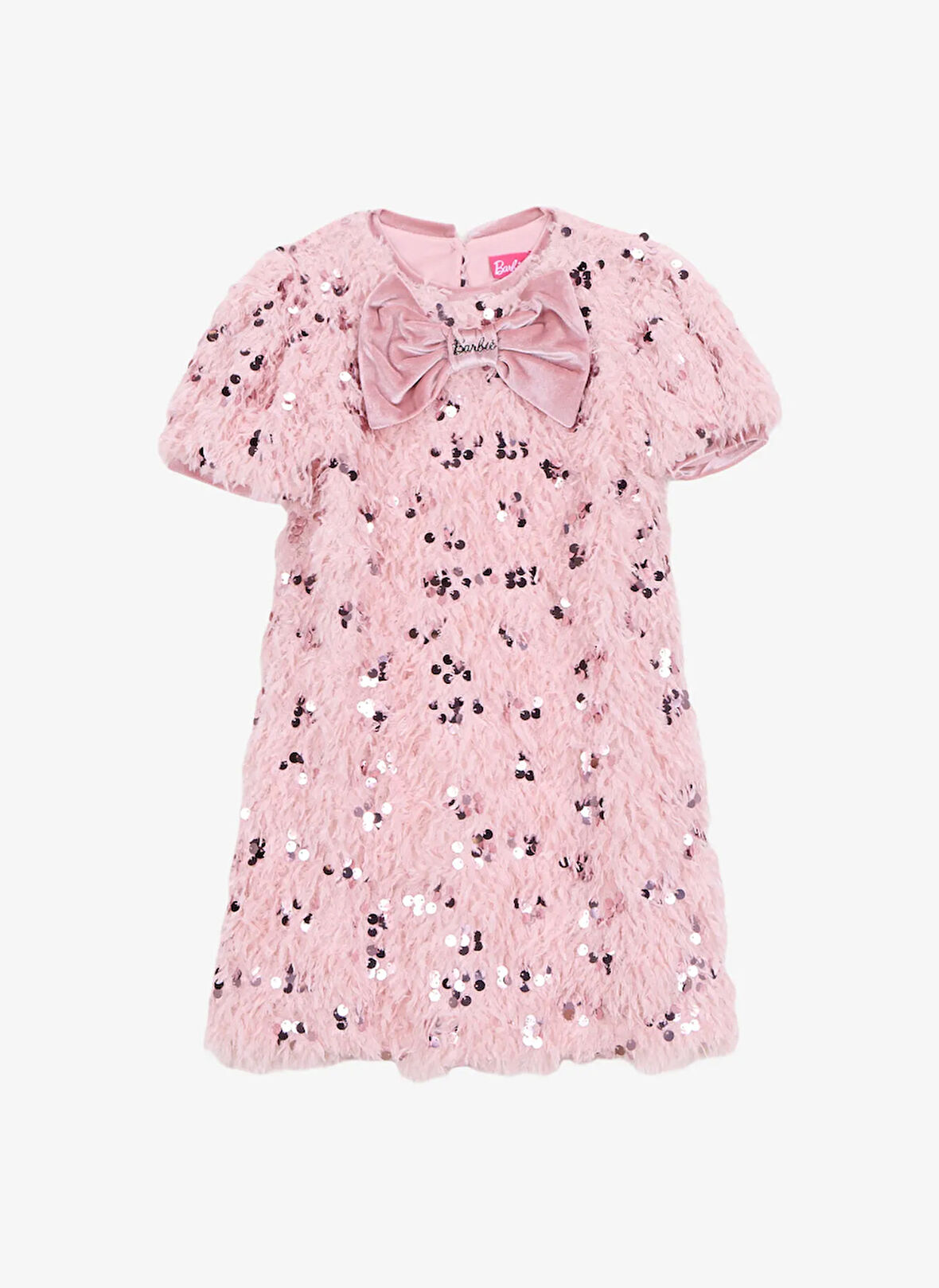 Barbie Pullu Pembe Kız Çocuk Abiye Elbise BRB5WG-ELB6669