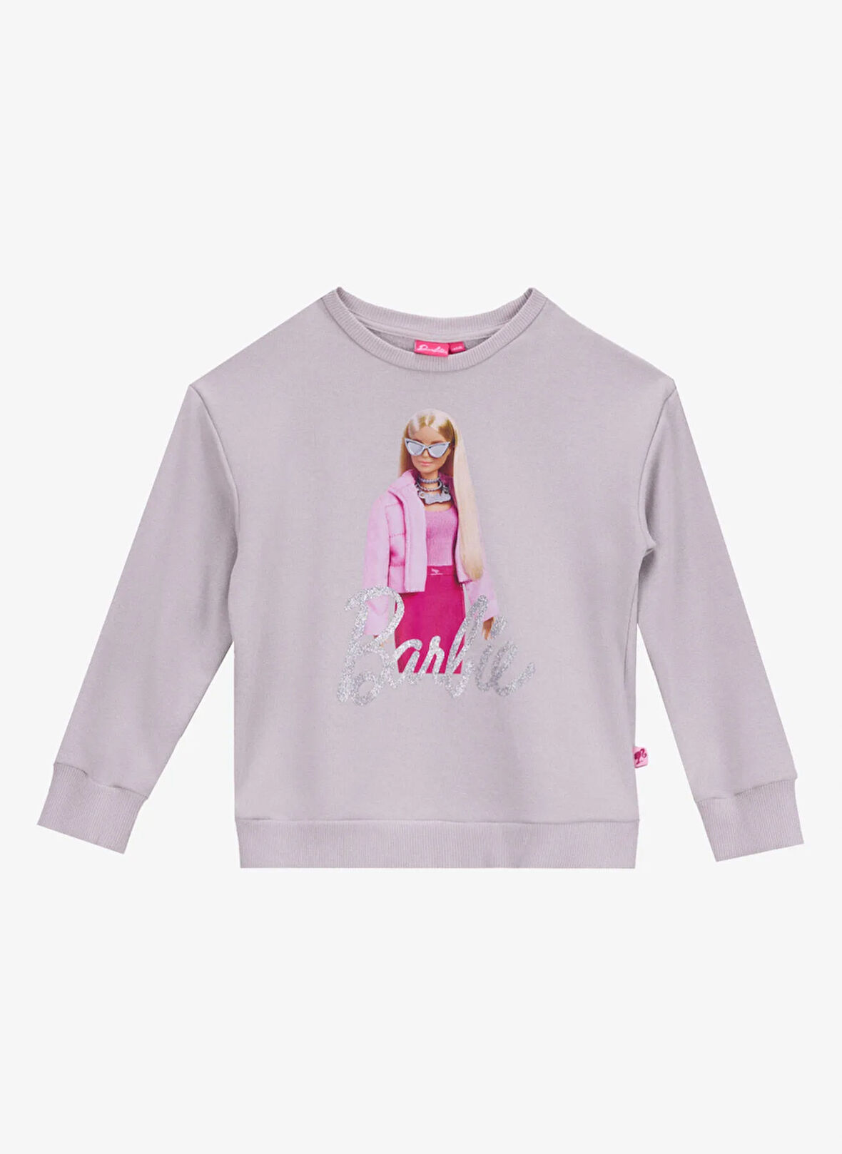 Barbie Baskılı Kız Çocuk Gri Sweatshırt BRB5WG-SWT6631
