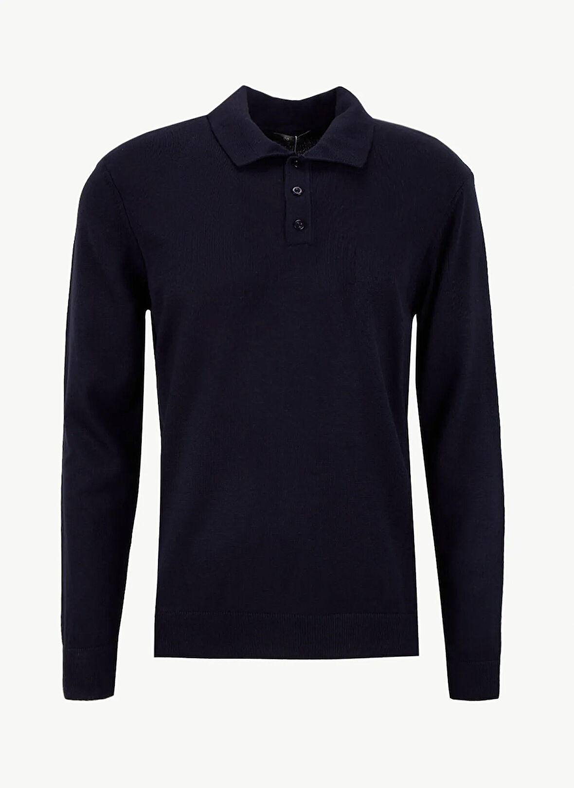 People By Fabrika Polo Yaka Basic Düz Lacivert Erkek Kazak PBF5WM-KZK9555