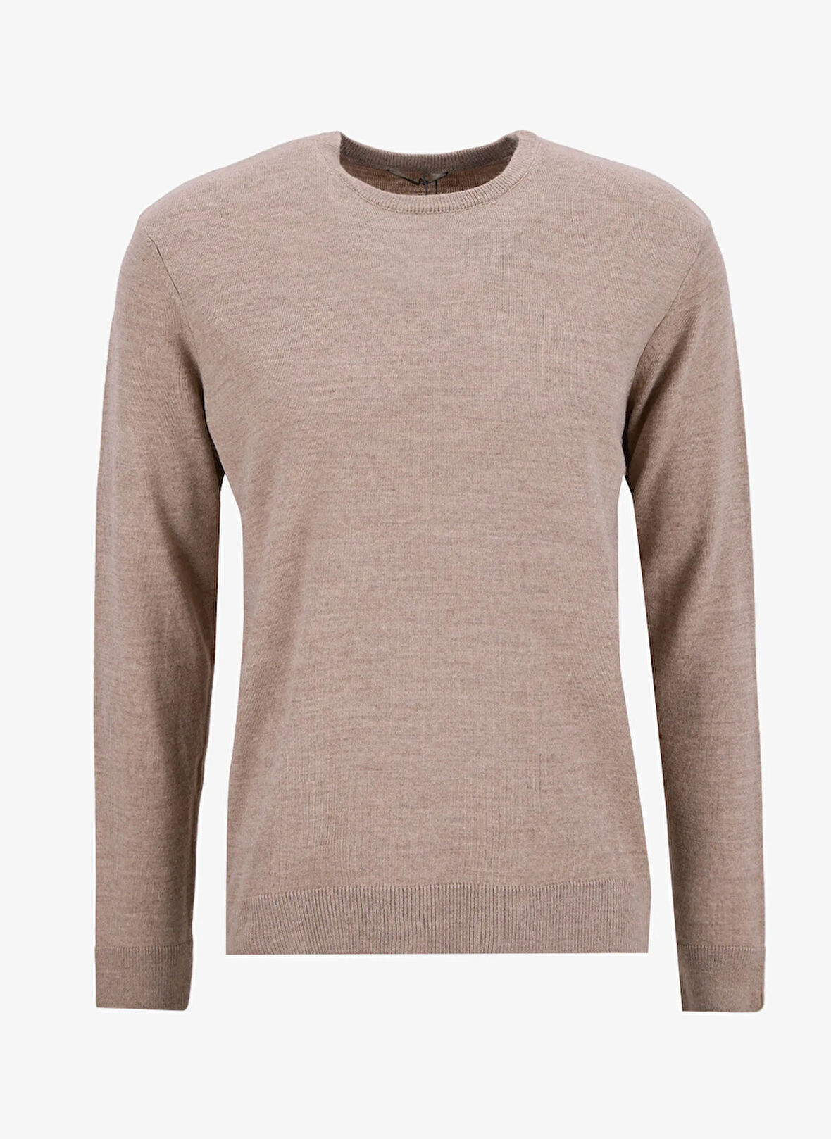 People By Fabrika Bisiklet Yaka Basic Düz Bej Erkek Kazak PBF5WM-KZK9557