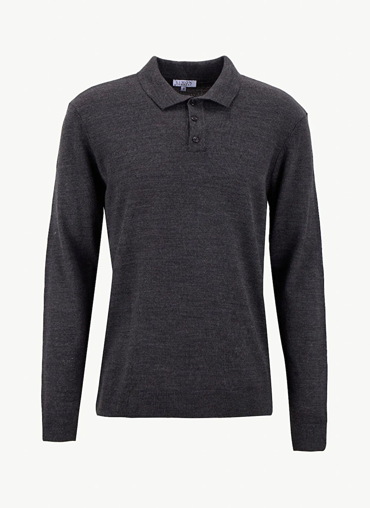 Limon Polo Yaka Basic Düz Antrasit Erkek Kazak MML5WM-KZK9528