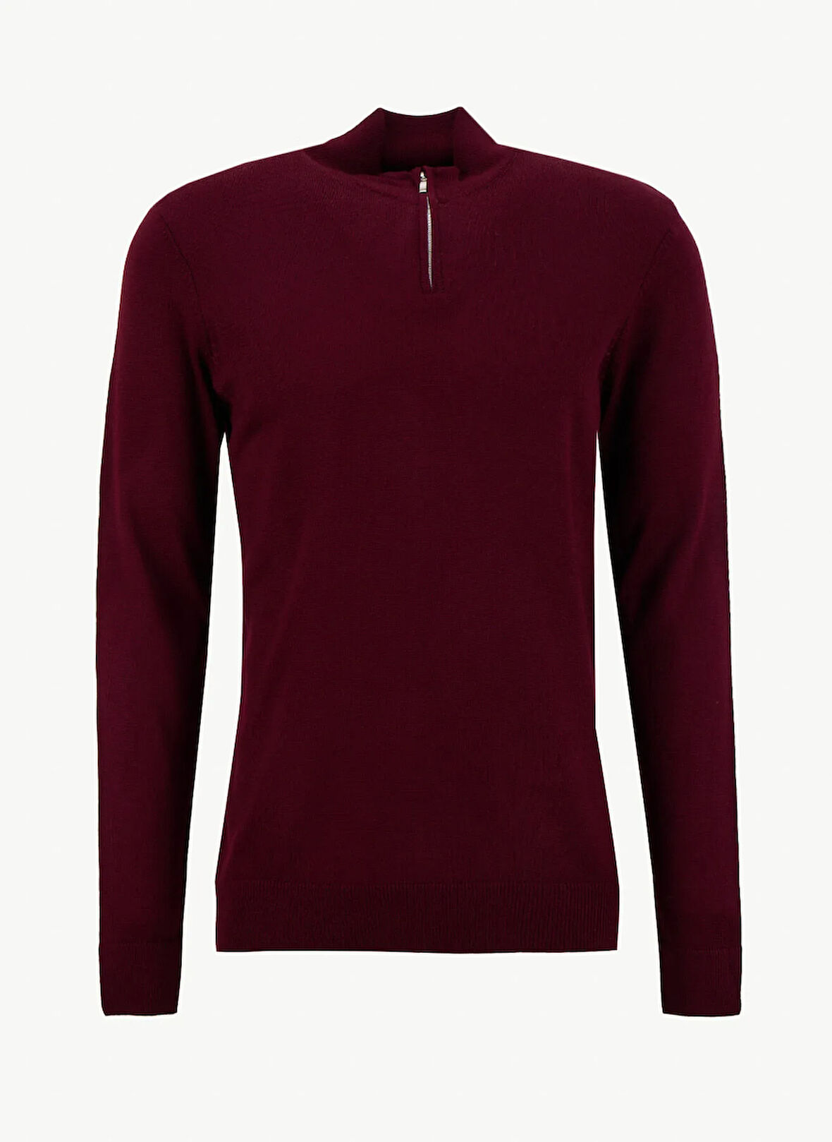 Limon Bato Yaka Basic Düz Bordo Erkek Kazak MML5WM-KZK9530