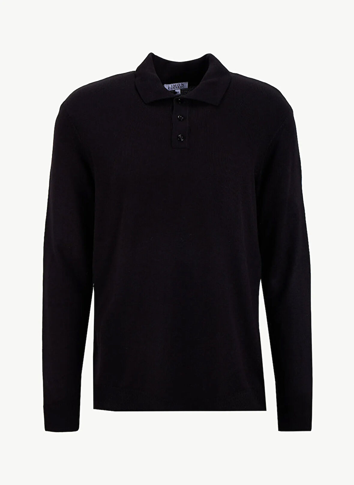 Limon Polo Yaka Basic Düz Siyah Erkek Kazak MML5WM-KZK9528