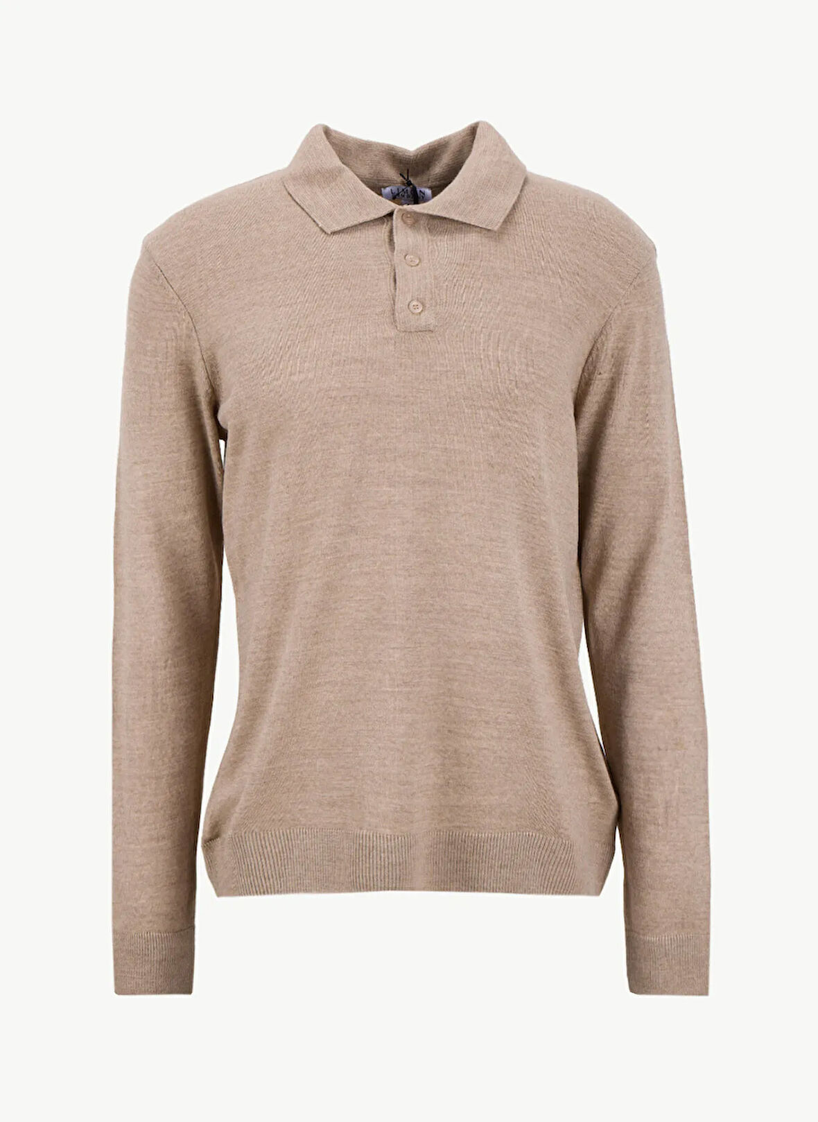 Limon Polo Yaka Basic Düz Bej Erkek Kazak MML5WM-KZK9528