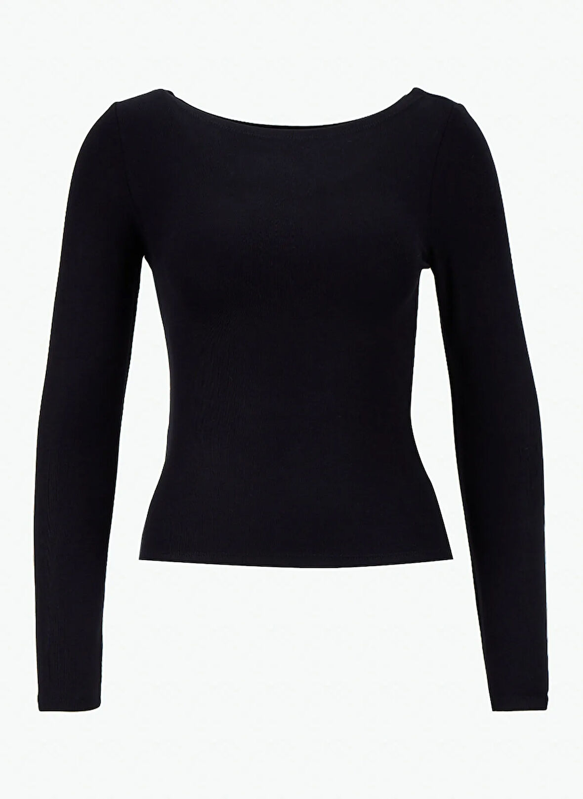 People By Fabrika Kayık Yaka Düz Siyah Kadın Bluz PBF5WL-TST9527