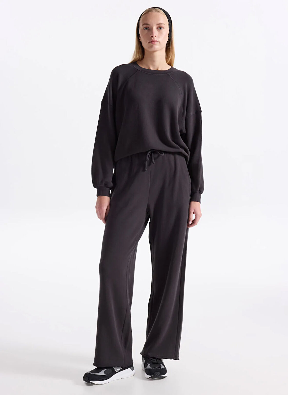 Antrasit Kadın Standart Desensiz Eşofman Altı ATU05BH25TEN