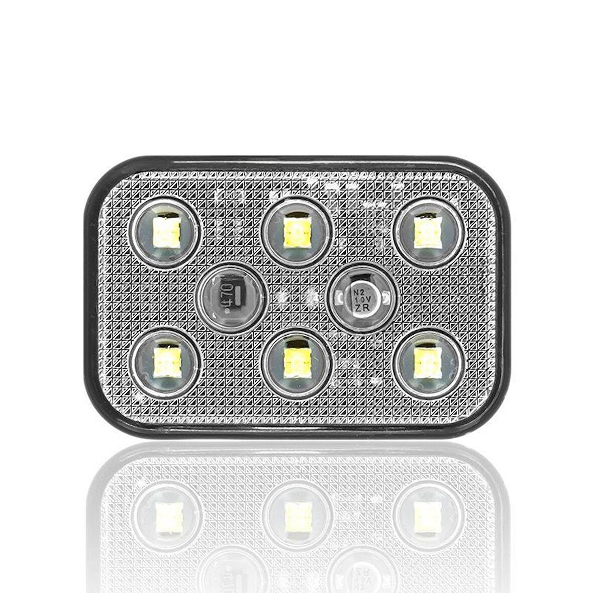 Sanel 24V Universal Kare 6 Led Dış Makan Uyumlu Beyaz SBD24W6