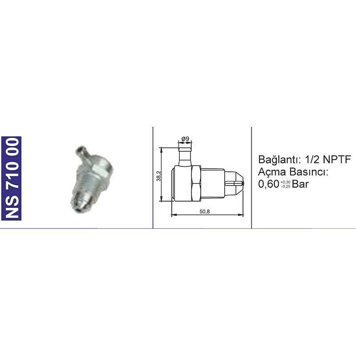 Mazot Deposu Güvenlik Valfi Bmc-Aıos-Scanıa-Mastaş/Sanko-Çukurova-Unıversal 5345423247 - NS71000