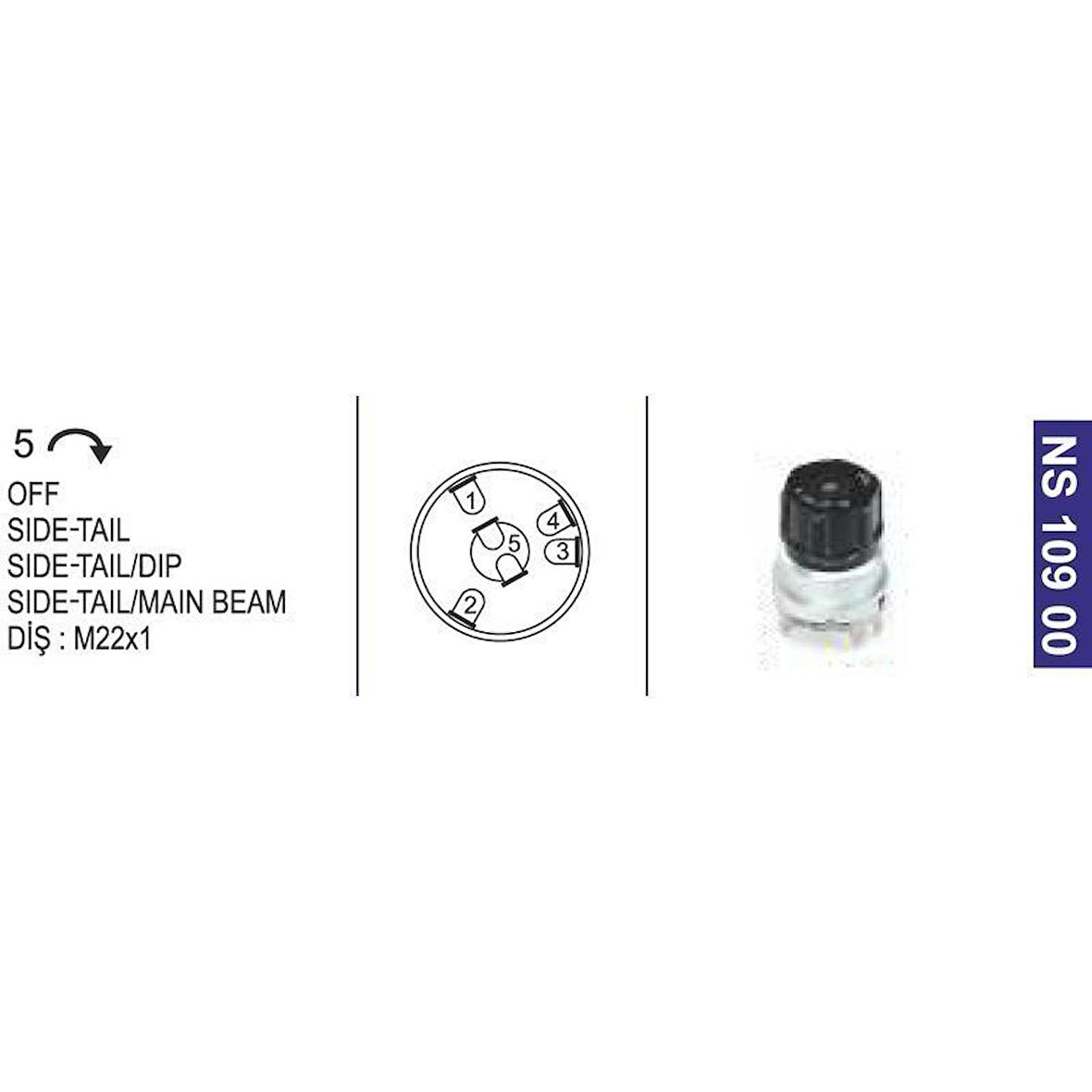 Kornalı Far Anahtar Fıat Tr. 55-46,Tümos-Hattat/Unıver Tr.-Lomb&Same-Yağmur Tar. Tr 4998107 - NS10900