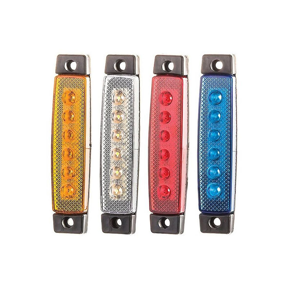 Parmak Lamba 6 Led’li 12V/24V Kırmızı - 52-K