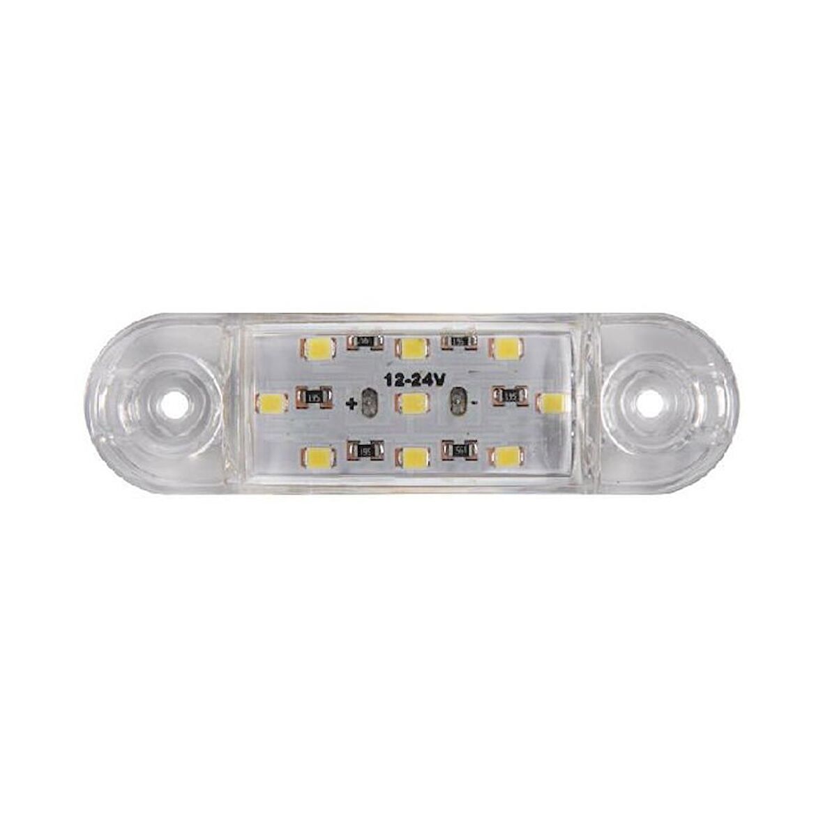 Parmak Lamba Oval 9 Led'Li 84Mm 12V-24V Beyaz - FR0174-W
