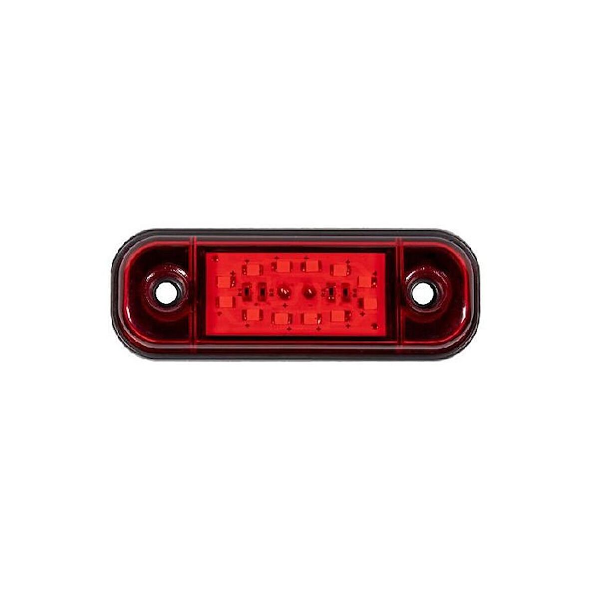 Parmak Lamba Oval 12 Led'Li 86Mm 12V-24V Kırmızı - FR0175-R