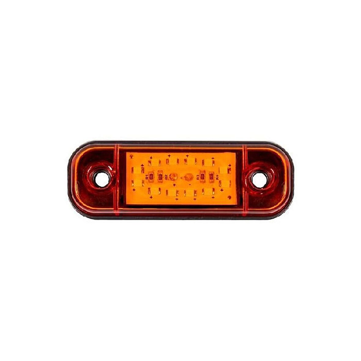 Parmak Lamba Oval 12 Led'Li 86Mm 12V-24V Sarı - FR0175-Y