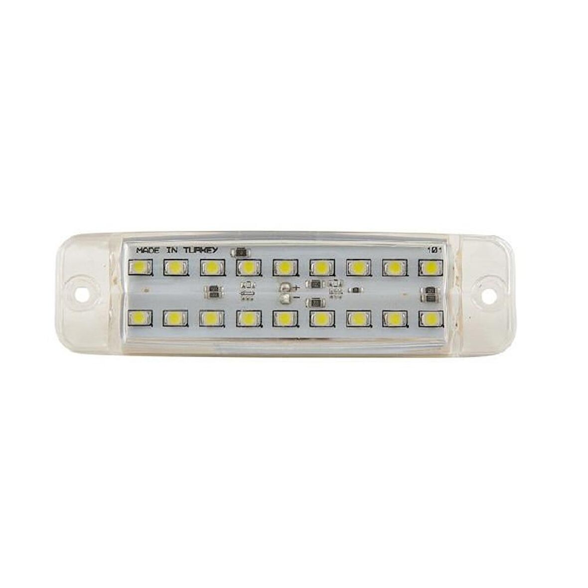 Çift Sıra Parmak Lamba 18 Led'Li 100Mm 12V-24V Beyaz - FR0316-W