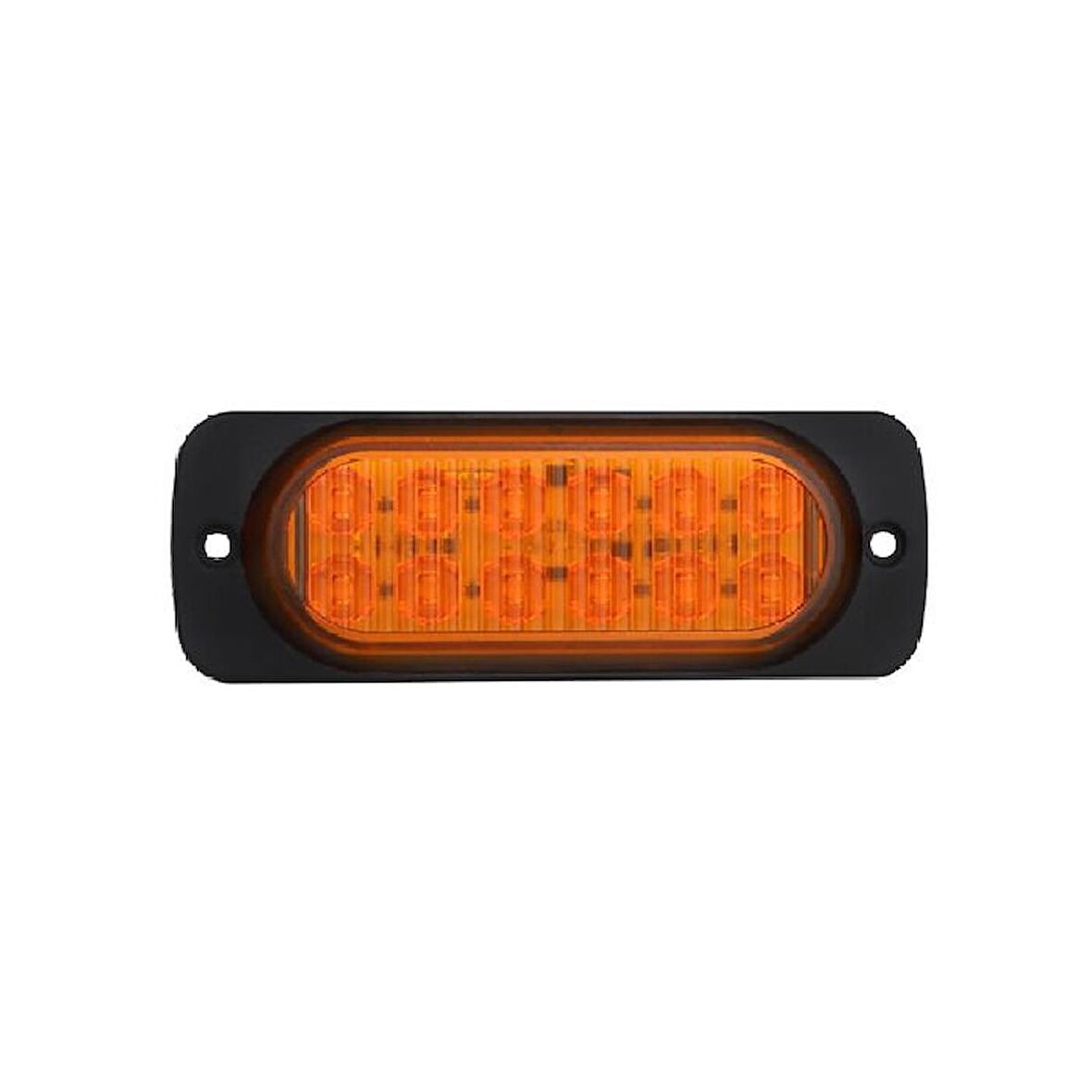 Animasyonlu Lamba Mercekli Cam 12 Led'Li 115Mm 12V-24V Sarı - FR1278-Y