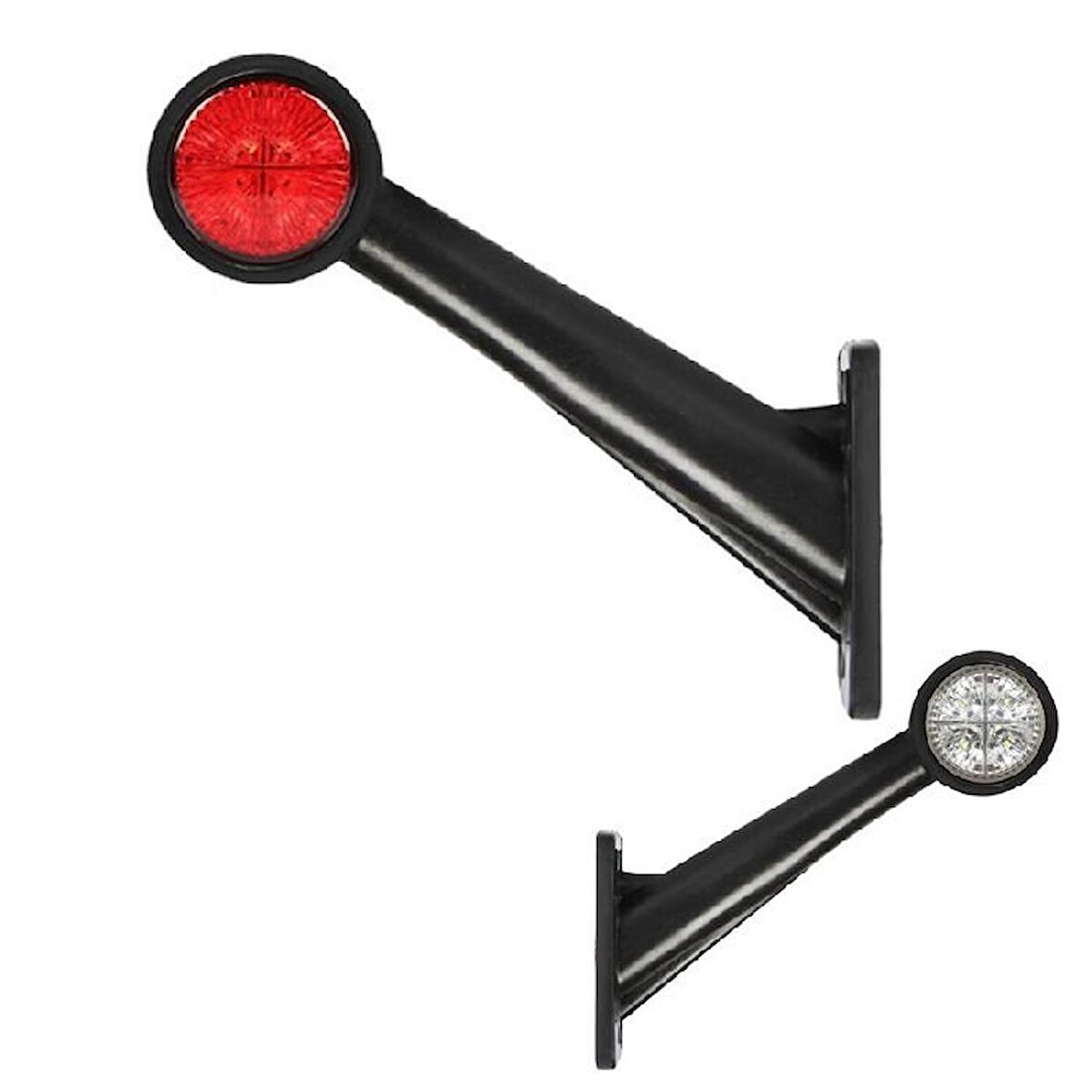 Uzun Düz Lamba 8 Led'Li 190Mm 24V Beyaz - Kırmızı - FR0113-WR