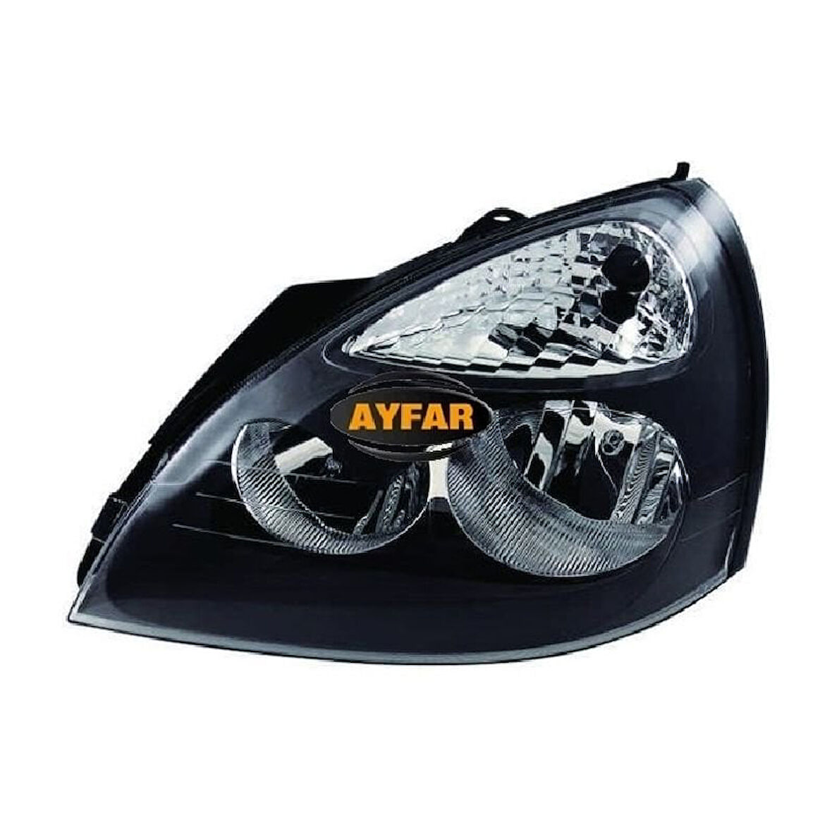 Renault Clio Far Sol (2001-2005) Siyah Çerçeveli