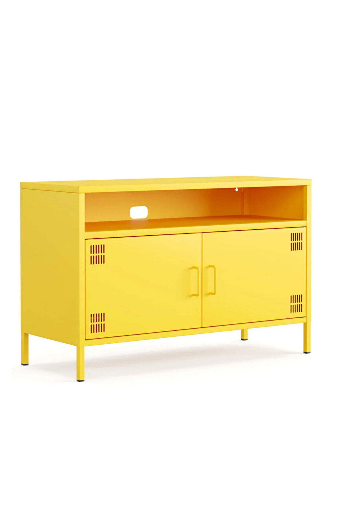 Pera Tv Ünitesi, Tv Dolabı,2 Kapaklı, Açık Raflı 100,50 x 40 x 64,50 cm