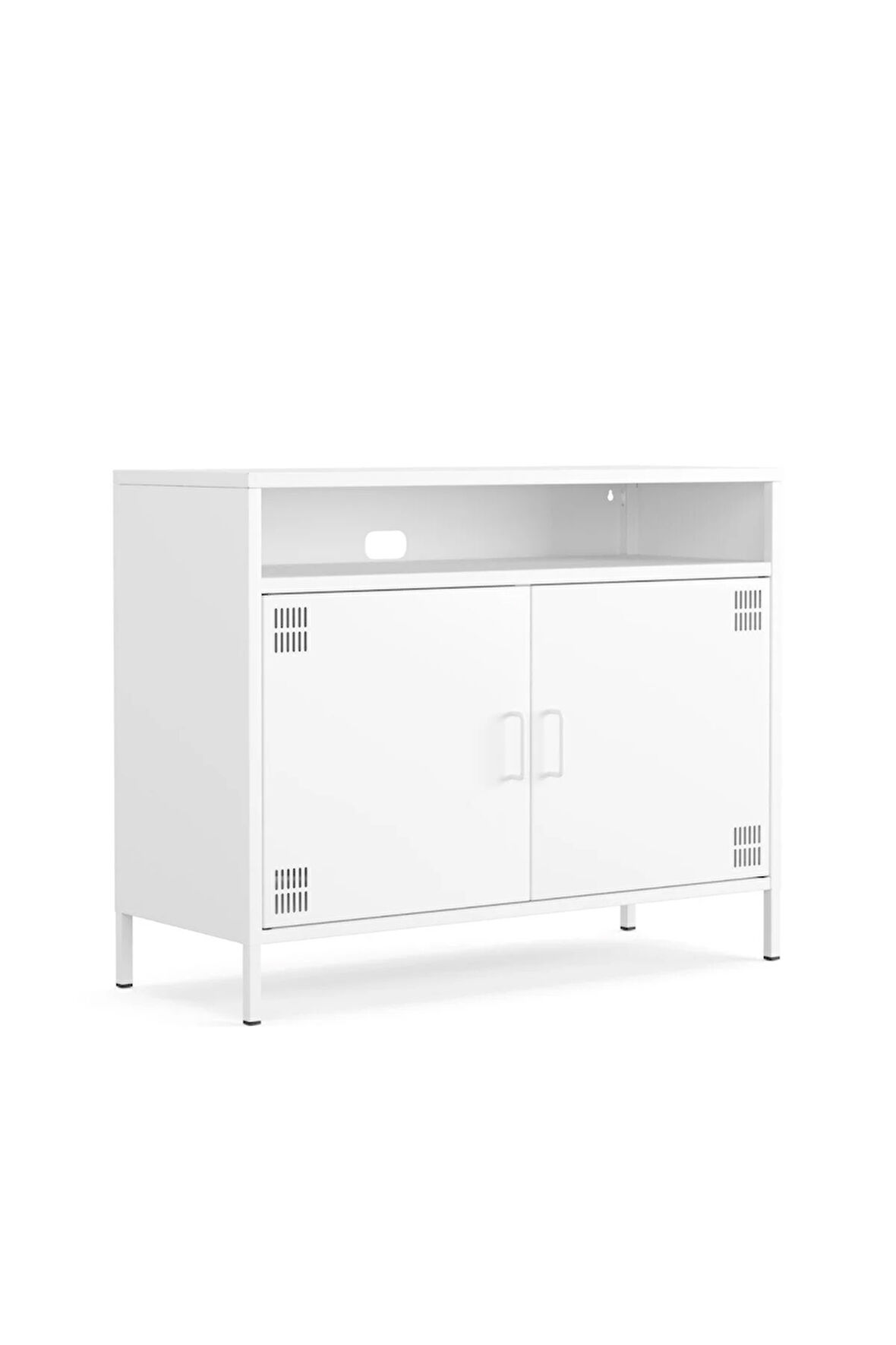 Pera Tv Ünitesi, Tv Dolabı,2 Kapaklı, Açık Raflı 100,50 x 40 x 79,50 cm