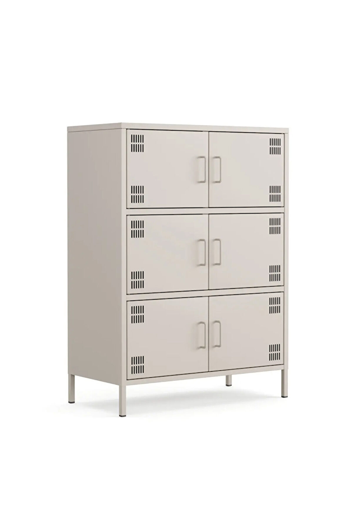Pera Metal Çok Gözlü Dolap, 6 Kapaklı 80,50 x 40 x 109,50 cm